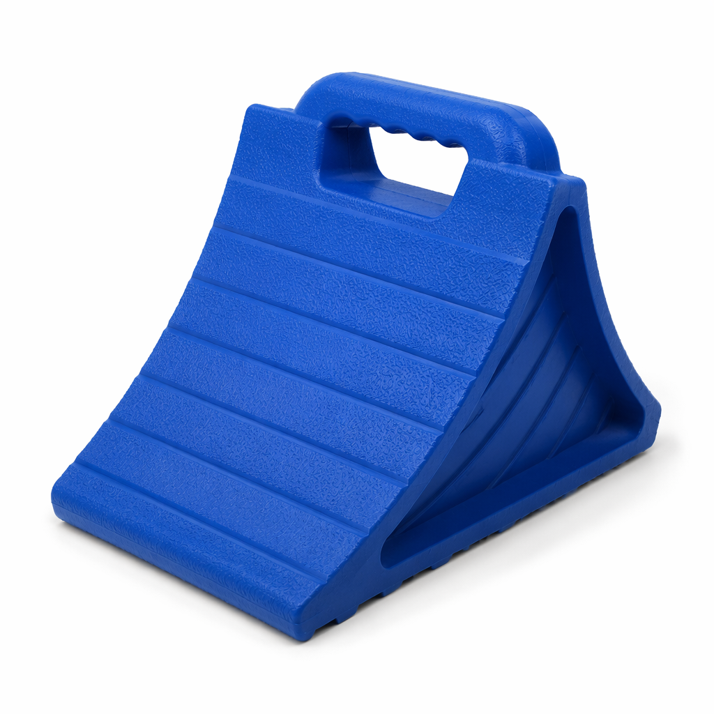 Heavy Duty Blue Rubber Aircraft Wheel Chock